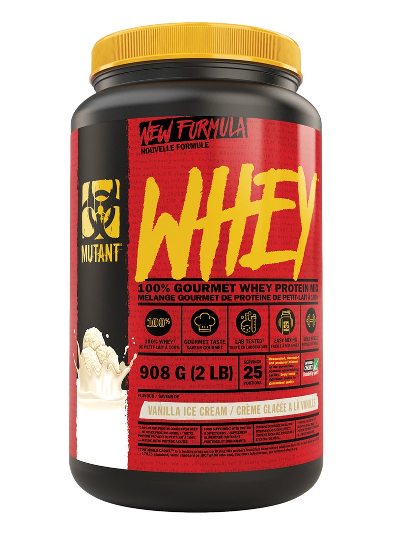 Mutant Whey 100% Gourmet Whey Protein Mix Vanilla Ice Cream 908 G 2Lb - Image 1