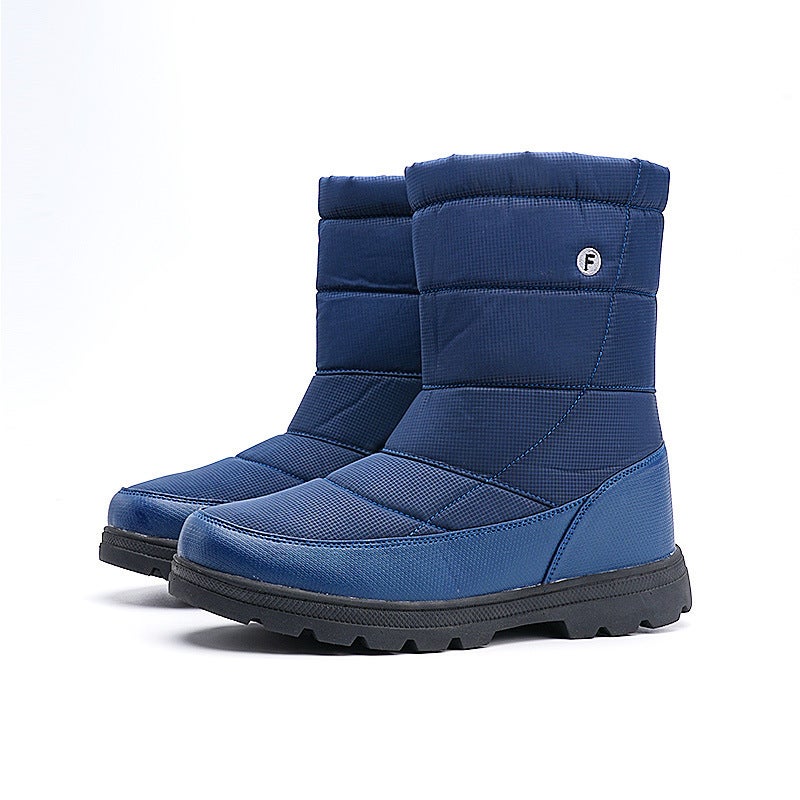 Snow Boots Cotton Shoes Casual Outdoor Leisure Hiking Non-slip fleece-lined Warm Waterproof Cotton Shoes High-top Snow Boots - Image 1