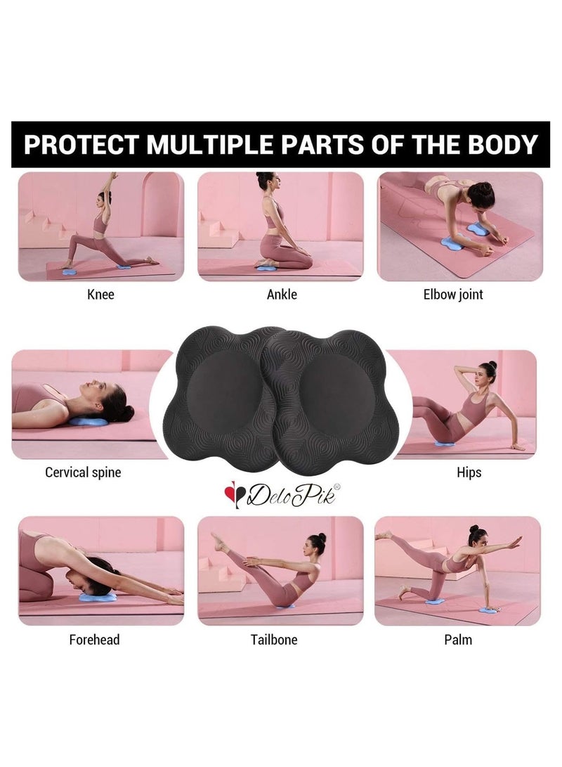 DeloPik 2PCS 20x20cm Yoga Knee Pad, Anti Slip Foam, Comfortable Yoga Support Pad, Sports Balance Cushion for Protecting Knee, Ankle, Elbow, Hand  - Image 3