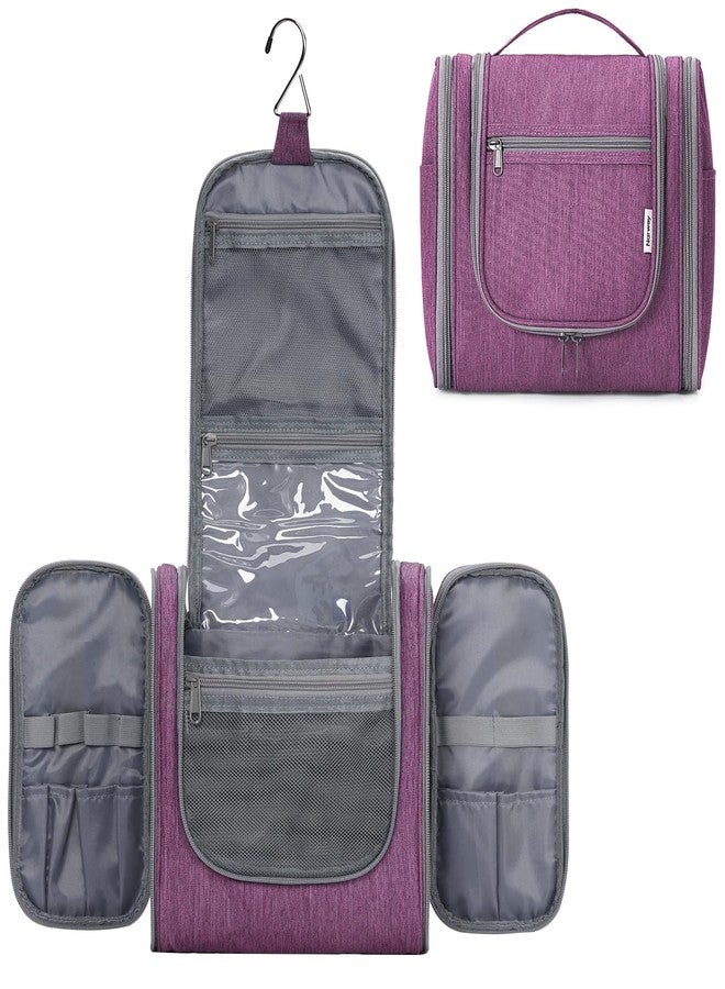 Narwey Hanging Travel Toiletry Bag Cosmetic Make up Organizer for Women and Men, A-Purple (Large), - Image 1