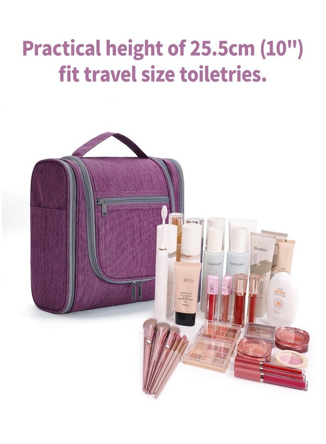 Narwey Hanging Travel Toiletry Bag Cosmetic Make up Organizer for Women and Men, A-Purple (Large), - Image 4