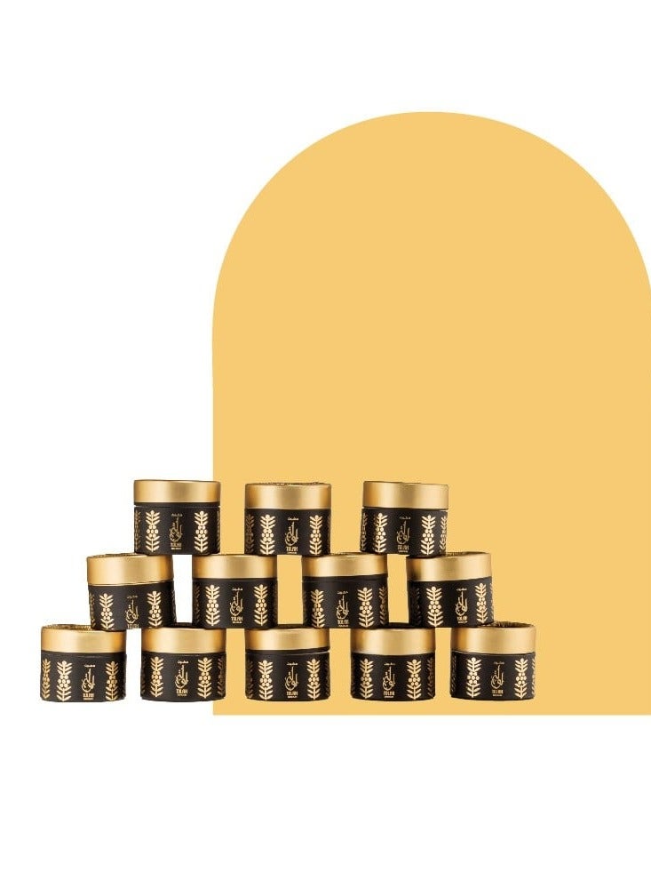 عود لافر توزيعات بخور توله أسود 12 عبوة 10 جرام بخور فاخر برائحة عود تدوم طويلاً من عود لافر للمناسبات والمنزل - Image 5