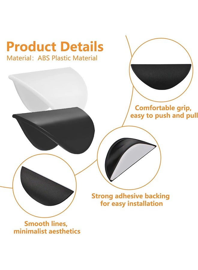 HS 4PCS Self Adhesive Handles, Balcony Door Handles, Cabinet Drawer Handles, Self Adhesive Plastic Handles For Cabinets, Windows, Sliding Doors, Easy To Open Handles  - Image 4
