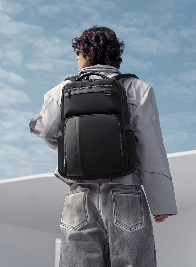 ARCTIC HUNTER Travel Backpack 20 L Durable Premium Water Resistant Shoulder Laptop Daypack for Office Business Travel College School, B00808 - Black - Image 2