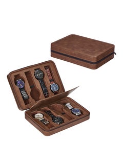 Watch Travel Case, 8 Slot Watch Boxes, for Men Portable Watch Organizer, PU Leather Watch Display Case, Watch accessory, Fits Wrist Watches & Smart Watches, Travel Watch Organizer