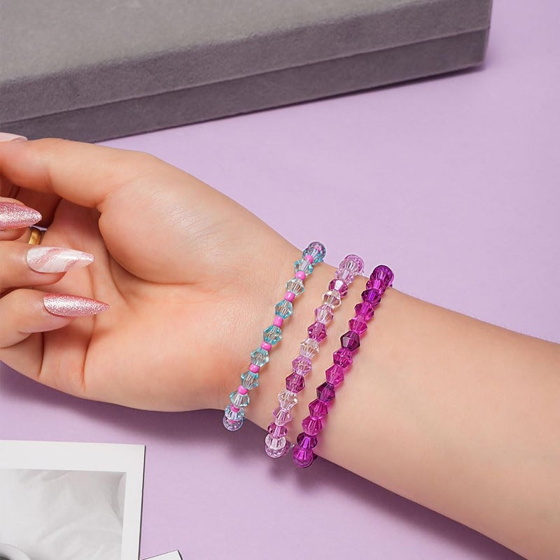 YITOHOP Bicone Glass Beads,1500pcs 48 Colors 6mm Sparkly Crystal Beads, Faceted Bracelet Beads Loose Craft Bead for Friendship Bracelet Necklace Earring Jewelry Making - Image 5