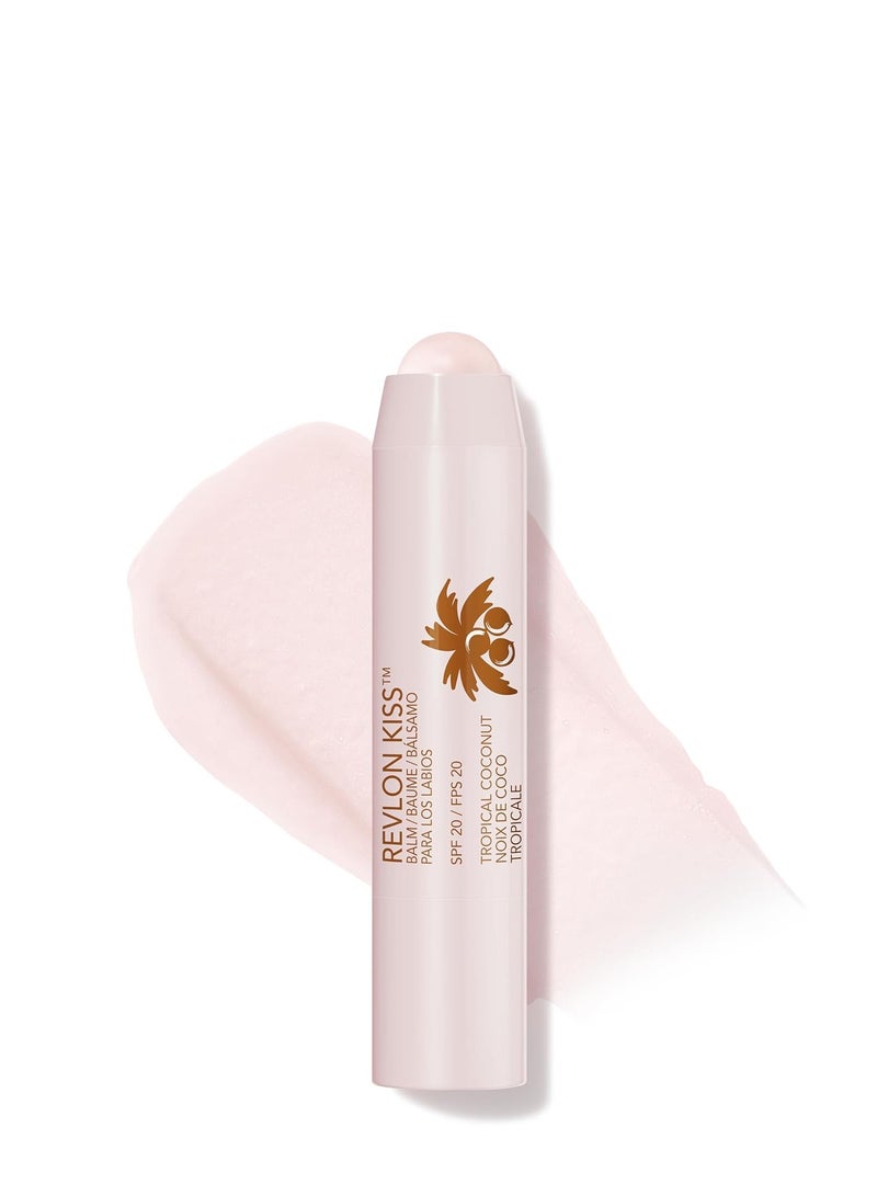 Revlon Revlon Tinted Lip Balm with SPF 20, Hydrating, Flavored, Infused with Natural Fruit Oils, Tropical Coconut,  0.09 Ounce  - Image 1