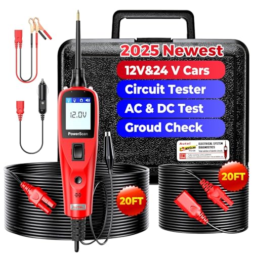 Autel PowerScan Circuit Tester 2025, Power Circuit Probe Tool，12V-24V Electrical Short Open Breaker Circuit Finder, AC/DC Voltage Resistance Duty Cycle Activating Component, w/ 20ft Extension Cable - Image 1
