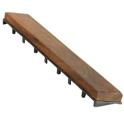 Bare Decor EZ-Floor Loop Ends Side Trim Piece for Flooring in Solid Teak Wood, (Set of 8) - Image 2
