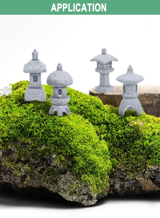 M METERXITY 1 Set Miniature Lantern Pagoda Statues, Sandstone Tiny Home Landscape Accessories Japanese Decor Mini Chinese Pagoda for Aquarium/Fish Tank/Garden Decor - Image 4