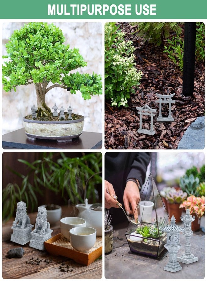 M METERXITY 1 Set Miniature Lantern Pagoda Statues, Sandstone Tiny Home Landscape Accessories Japanese Decor Mini Chinese Pagoda for Aquarium/Fish Tank/Garden Decor - Image 5