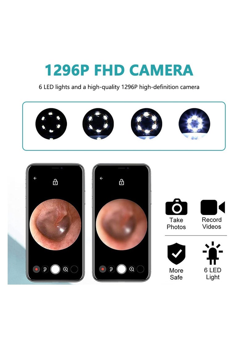 PGG Earwax Removal Visual Ear Pick Wireless Wifi Endoscope HD Ear Pick Wi-Fi Visible Earwax Removal Spoon for iPhone, iPad, Android Phone - Image 4
