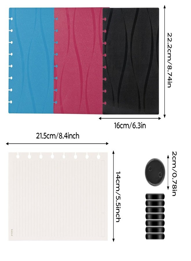 Eagle Discbound Notebook, Customizable Notebook, Junior Size, Poly Cover, 60 Sheets Ruled/Lined Pages (Red) - Image 4