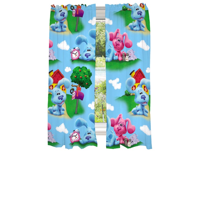 Franco Franco Kids Room Window Curtains Drapes Set 82 in x 63 in Blues Clues 