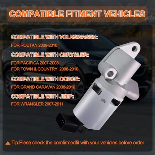 STZJAYE EGR Valve Replacement EGV1149 Compatible with Dodge Grand Caravan 2008-2010,for Volkswagen Routan 2009-2010,for Jeep Wrangler 2007-2011,Automotive Exhaust Gas Recirculation Valve Replacement - Image 2