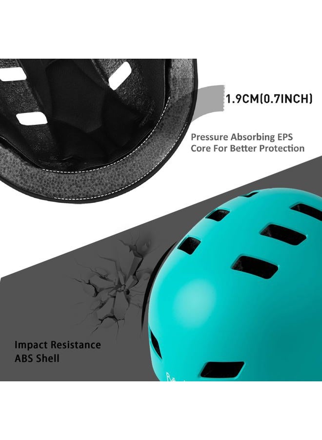 Bavilk Skateboard Bike Helmets Multi Sports Scooter Inline Roller Skating 3 Sizes Adjustable for Kids Youth Adults Mint Green S - Image 5