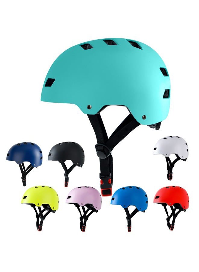 Bavilk Skateboard Bike Helmets Multi Sports Scooter Inline Roller Skating 3 Sizes Adjustable for Kids Youth Adults Mint Green S - Image 1