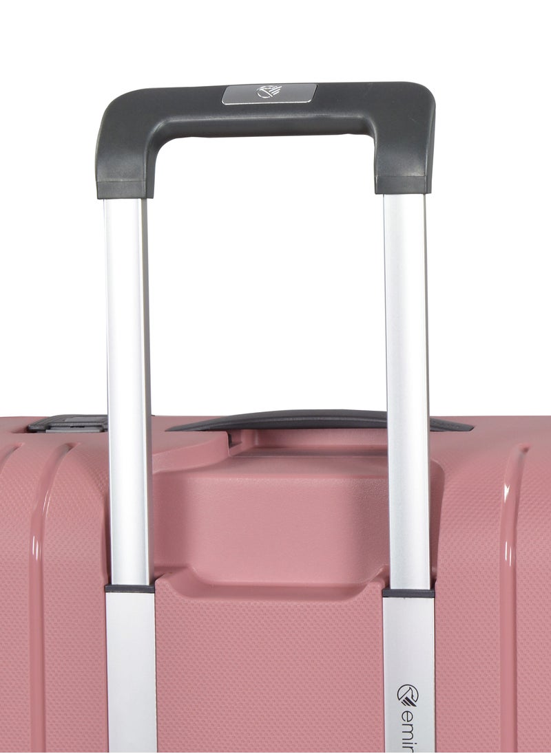 eminent - Vertica Hard Case Travel Bag Luggage Trolley Polypropylene Lightweight Suitcase 4 Quiet Double Spinner Wheels With Tsa Lock B0006 Pink - Image 1