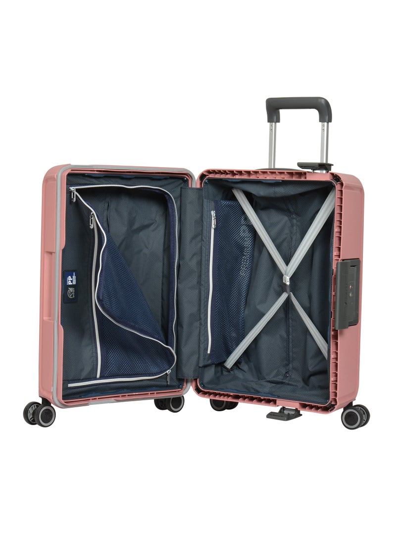 eminent - Vertica Hard Case Travel Bag Luggage Trolley Polypropylene Lightweight Suitcase 4 Quiet Double Spinner Wheels With Tsa Lock B0006 Pink - Image 1