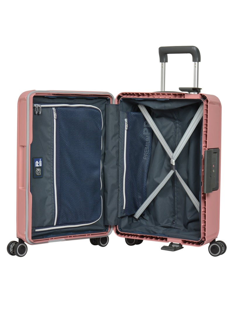 eminent - Vertica Hard Case Travel Bag Luggage Trolley Polypropylene Lightweight Suitcase 4 Quiet Double Spinner Wheels With Tsa Lock B0006 Pink - Image 1