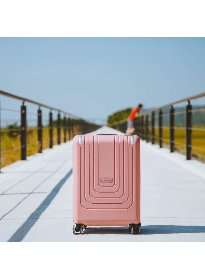 Eminent Pink Vertica Hard Case Travel Bag Luggage Trolley Polypropylene Lightweight Suitcase 4 Quiet Double Spinner Wheels With Tsa Lock B0006 Pink  | Best Price UAE