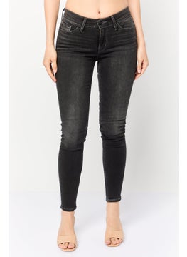 Levi's Women Skinny Fit Washed Stretchable Jeans, Black  - Image 1