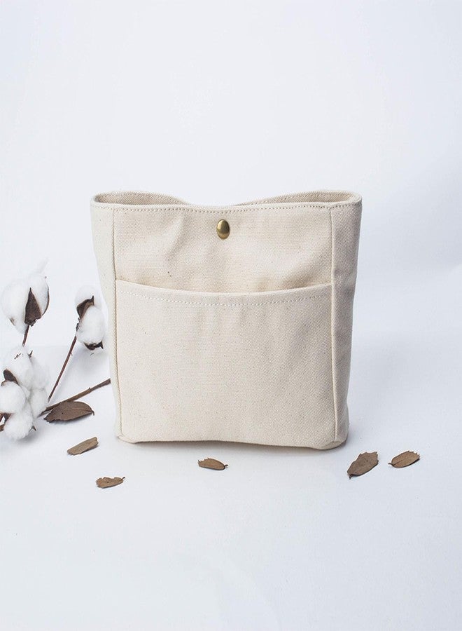 YONBEN Storage Bag Lightweight Large Capacity Eco Friendly Cotton Canvas Bag Inner Bag Handbag Organizer (Canvas/Beige) - Image 2