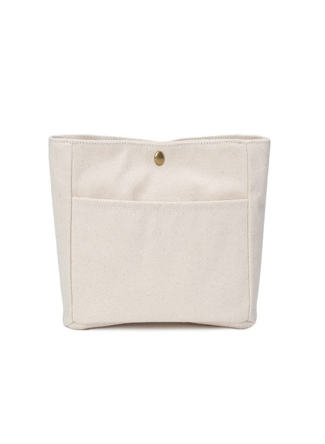 YONBEN Storage Bag Lightweight Large Capacity Eco Friendly Cotton Canvas Bag Inner Bag Handbag Organizer (Canvas/Beige) - Image 1