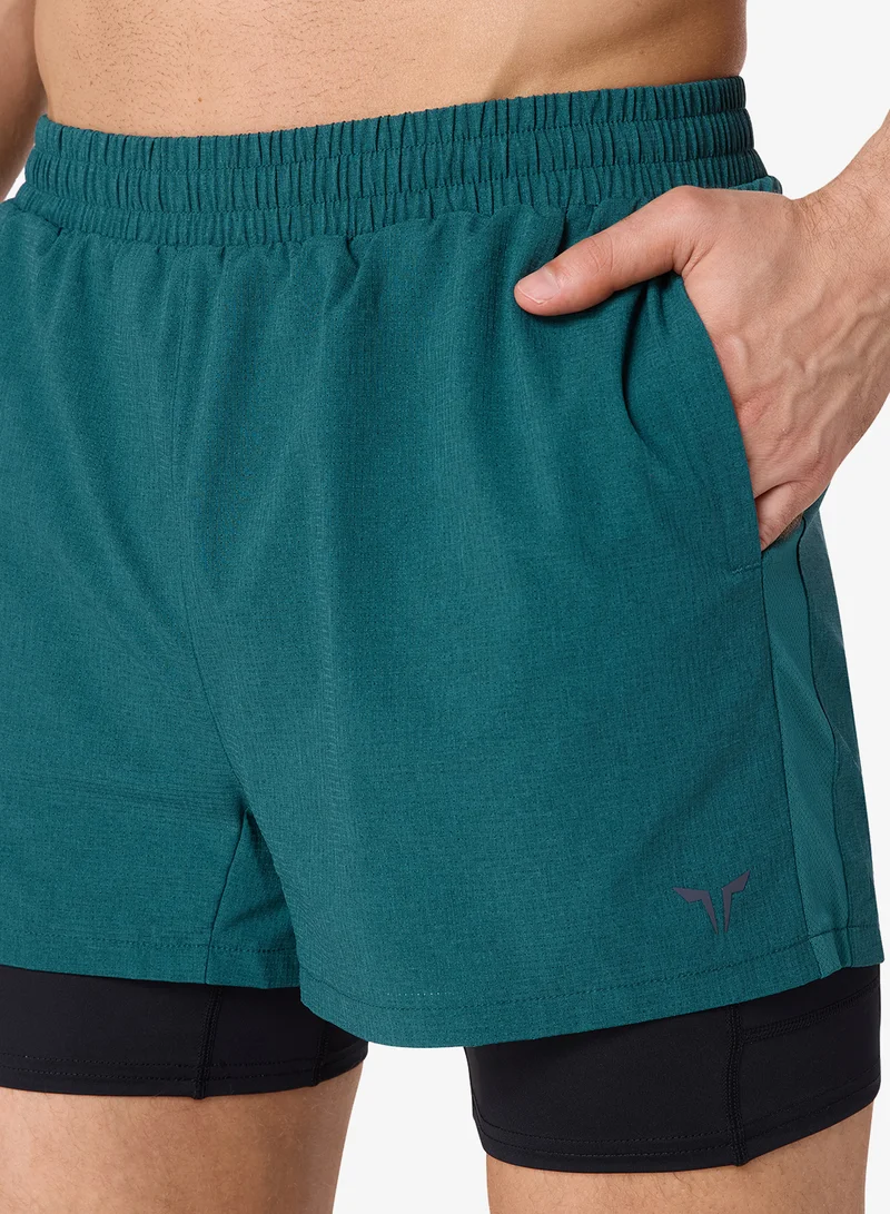 Squatwolf PACIFIC MARL / BLACK 5" 2In1 Mesh Shorts for Men | Best Price UAE