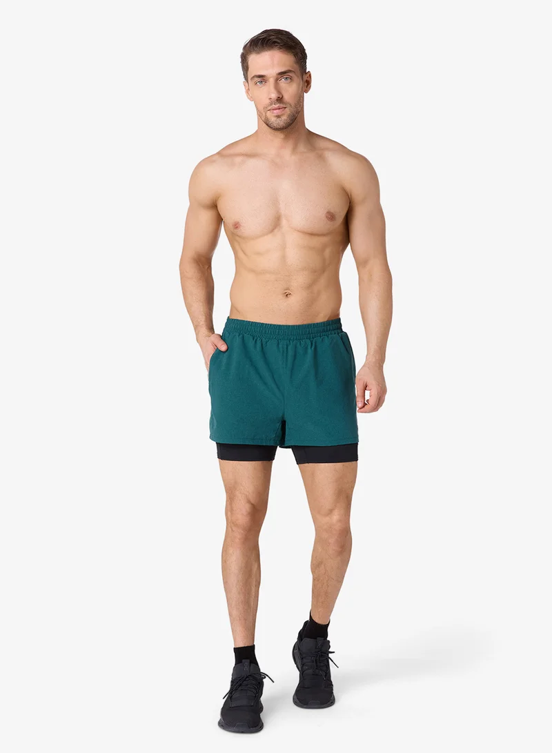 Squatwolf PACIFIC MARL / BLACK 5" 2In1 Mesh Shorts for Men | Best Price UAE