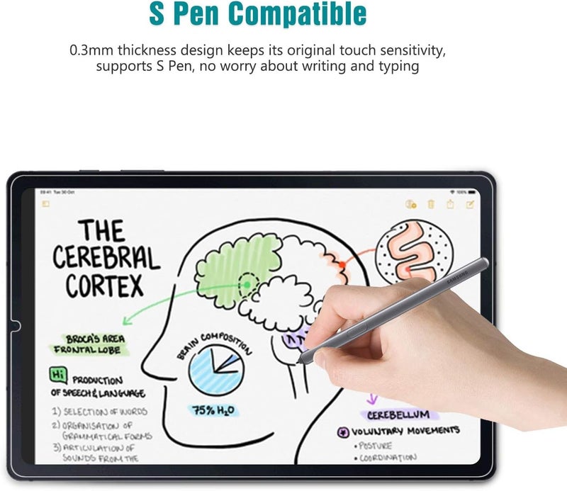 Vertus ® Premium Tempered Glass Screen Protector Compatible for Samsung Galaxy Tab S6 Lite / S6 Lite (2022) (S Pen Compatible) (SM-P610, SM-P613, SM-P615, SM-P619) (10.4" inch) - Image 3