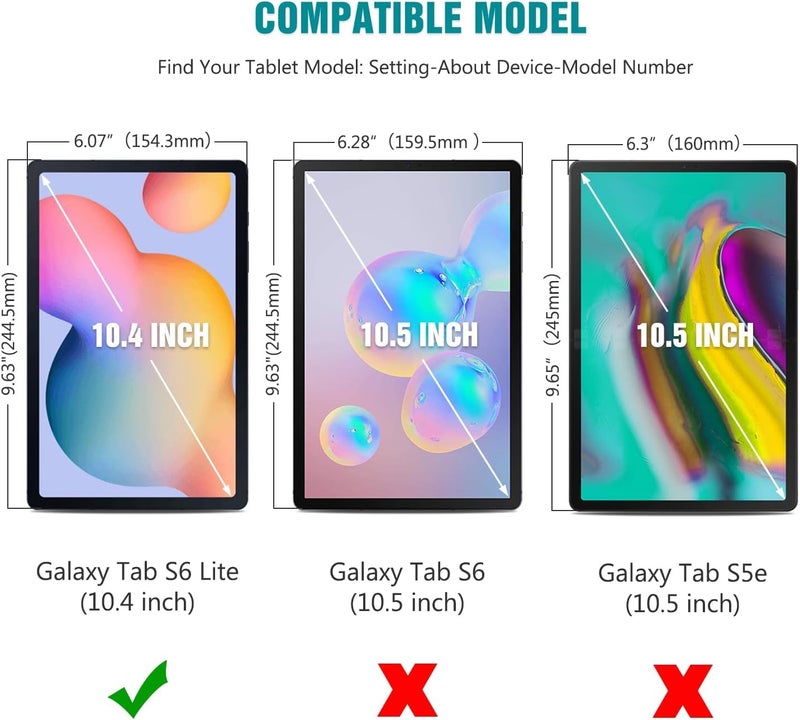 Vertus ® Premium Tempered Glass Screen Protector Compatible for Samsung Galaxy Tab S6 Lite / S6 Lite (2022) (S Pen Compatible) (SM-P610, SM-P613, SM-P615, SM-P619) (10.4" inch) - Image 2