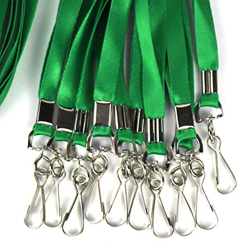Ollain Bulk Lanyards Premium Cruise Lanyard Nylon Badge Lanyards for Id Holder Perfect for Office, Kids, Teachers (Green, 50 Pack) - Image 5