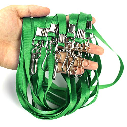 Ollain Bulk Lanyards Premium Cruise Lanyard Nylon Badge Lanyards for Id Holder Perfect for Office, Kids, Teachers (Green, 50 Pack) - Image 4