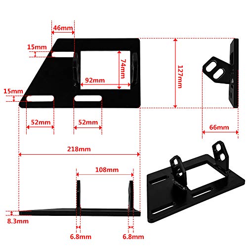 PQY Iron Conversion Motor Mounts+Frame Mount Adapter Plate Compatible with 1983-2005 Chevy GMC Blazer Jimmy Sonoma S10 S15 V8 SBC 350 - Image 2
