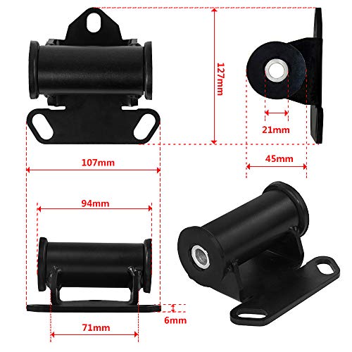 PQY Iron Conversion Motor Mounts+Frame Mount Adapter Plate Compatible with 1983-2005 Chevy GMC Blazer Jimmy Sonoma S10 S15 V8 SBC 350 - Image 4