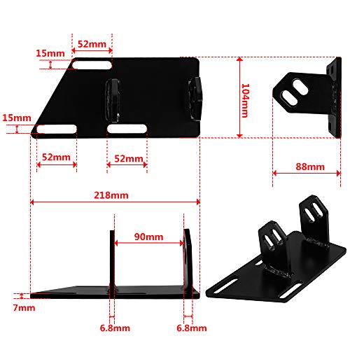 PQY Iron Conversion Motor Mounts+Frame Mount Adapter Plate Compatible with 1983-2005 Chevy GMC Blazer Jimmy Sonoma S10 S15 V8 SBC 350 - Image 3