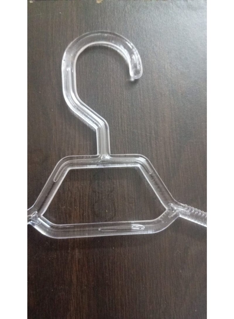 favilla Clear Acrylic Hanger Set - 6 Pieces for Clothes - Made of Plastic - Code 683 - Non-slip, Durable and Heavy Duty - Image 5