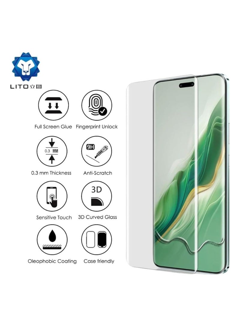 ليتو واقي شاشة سائل مقاوم للأشعة فوق البنفسجية متوافق مع Honor Magic 7 Pro مقاوم للغاية (جودة عالية، يدعم تشغيل بصمات الأصابع. يتطلب التركيب من قبل متخصص) مقاوم للخدش - Image 5