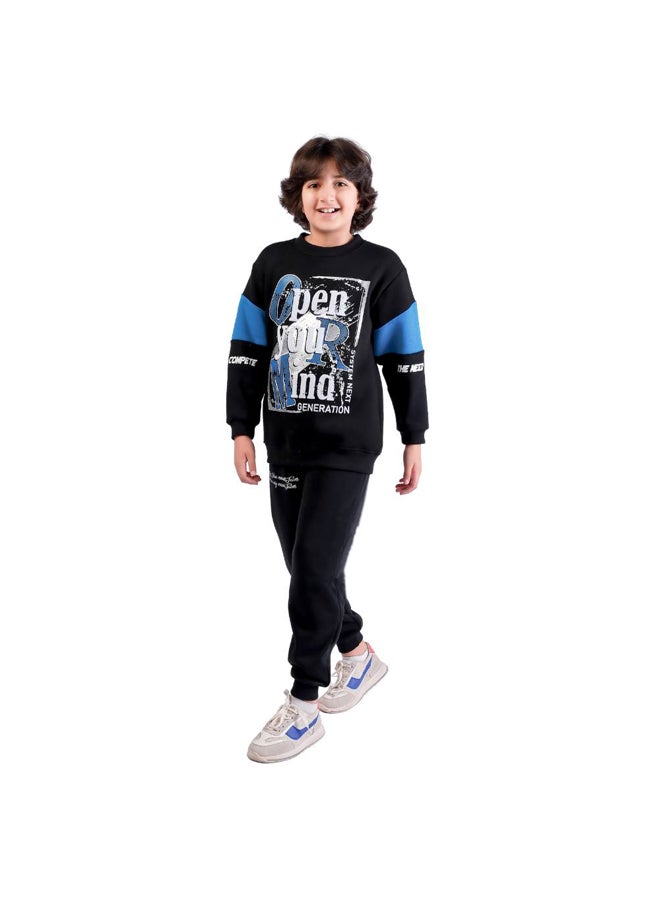 JOCKEY Boy Inner Fleece Open Your mind Print Winter Pajama Set