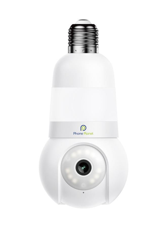 Phone Planet Bulb Smart Surveillance Eye Camera for Home Security with 2K Image Clarity and Advanced Features 3MP Full Color Night Vision Two Way Audio Active Deterrence - Image 1