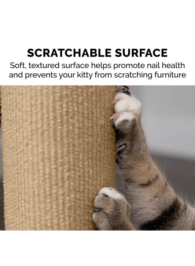 غطاء عمود خدش ملفوف من فورهافن للقطط الداخلية، يناسب أعمدة يصل قطرها إلى 3.5 بوصة، متين وأقل فوضى - سجادة خدش تايجر تاف للسجاد - كريمي، صغير - Image 4