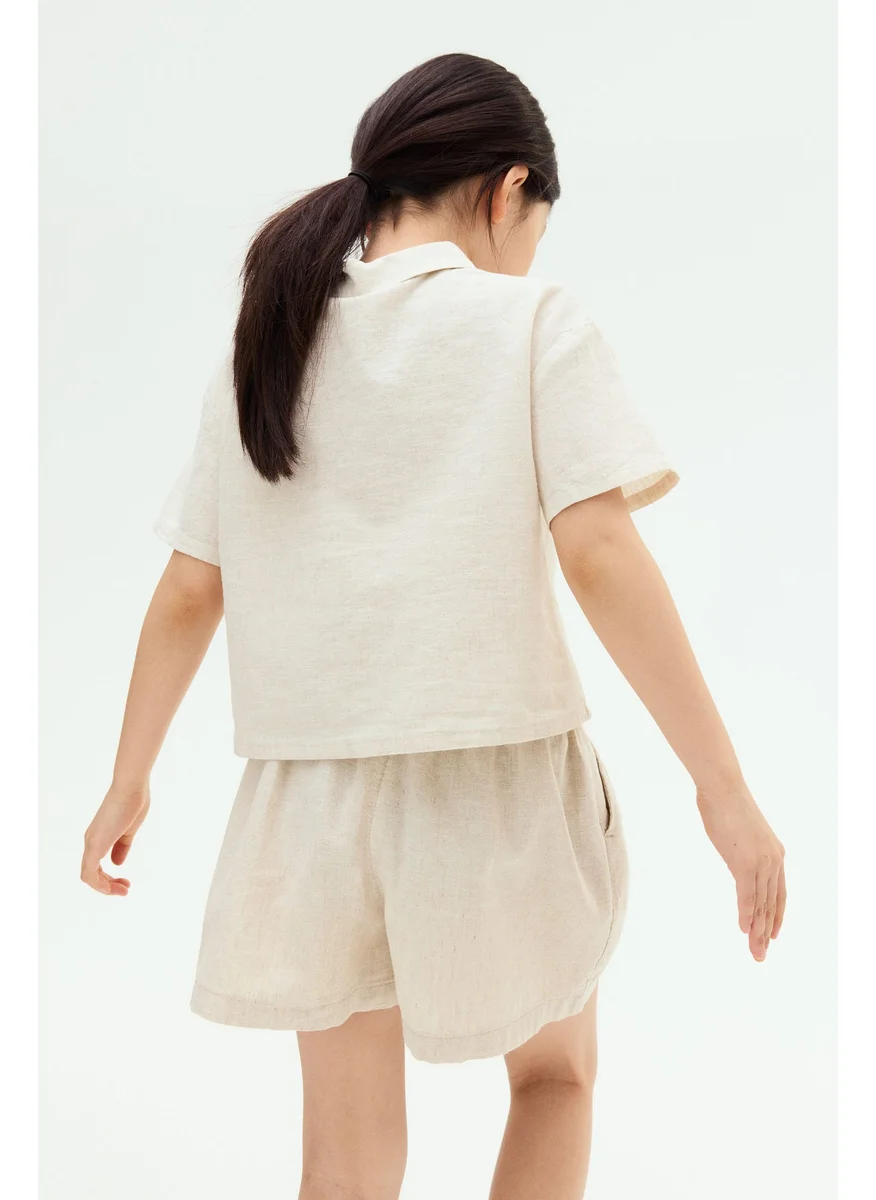 H&M Linen-Blend Blouse