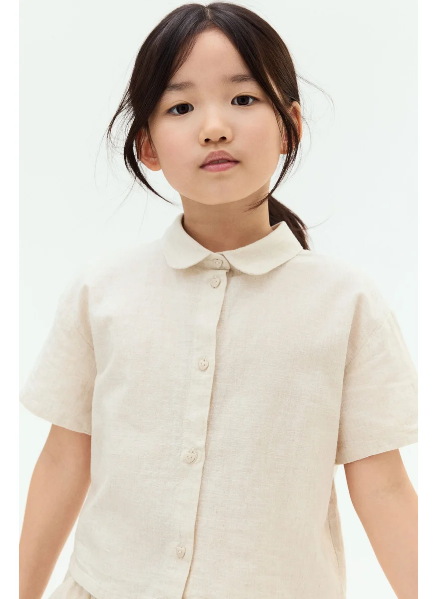 H&M Linen-Blend Blouse