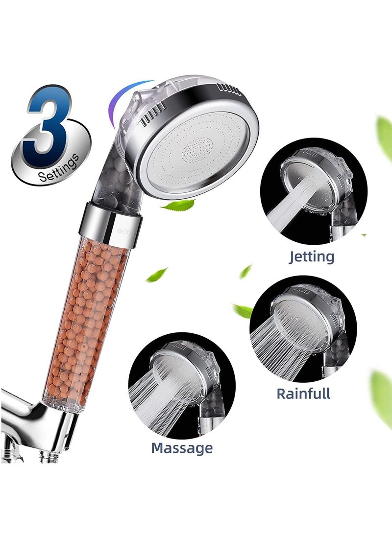 High Pressure Shower Head 4 Gear Adjustment Filtered Water Quality Purifies Water Remove Chlorine Clear - Image 4