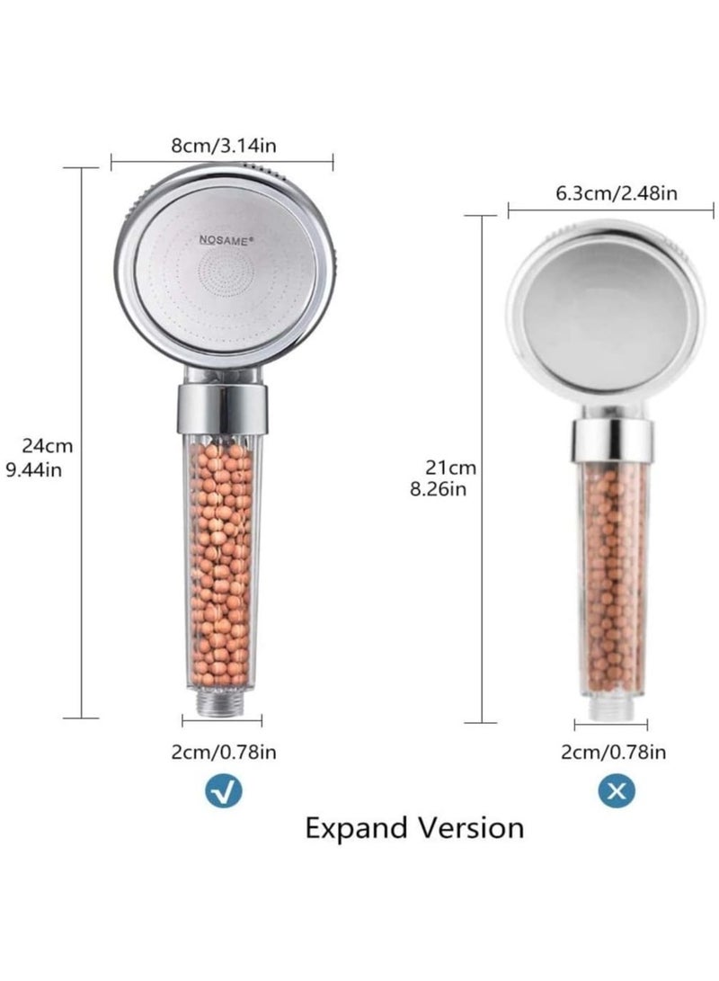 High Pressure Shower Head 4 Gear Adjustment Filtered Water Quality Purifies Water Remove Chlorine Clear - Image 2