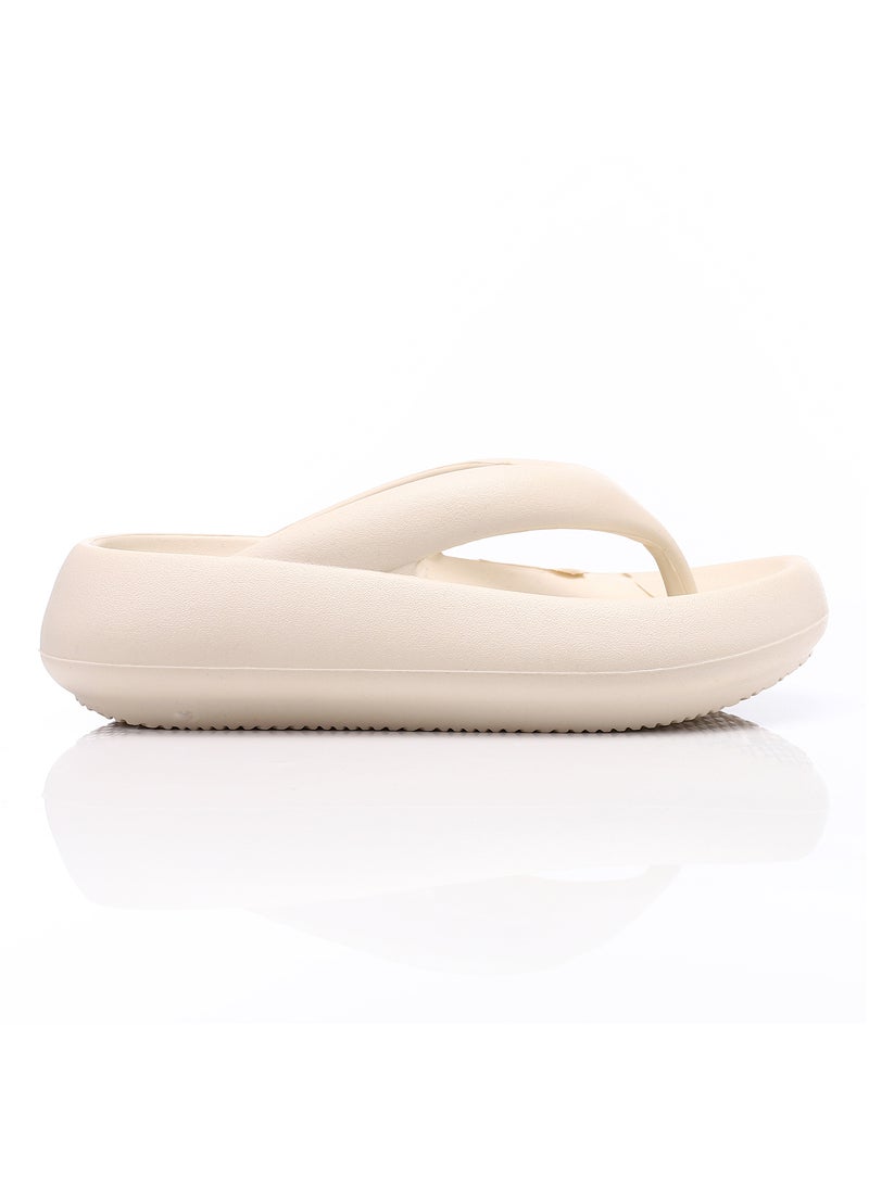 DejaVu Practical Plain Thong Cloud Slippers - Beige  - Image 2