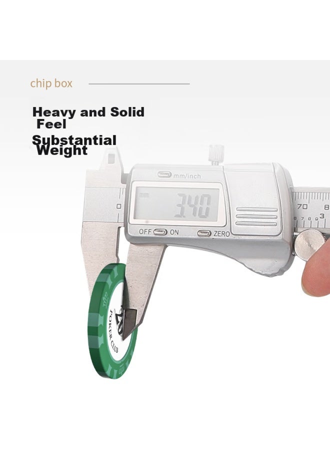 Wangjing Poker 300g Clay Poker Chips, Texas Hold'em Chip Set, Mahjong Chips For Card Room, Aluminum Box - Image 5