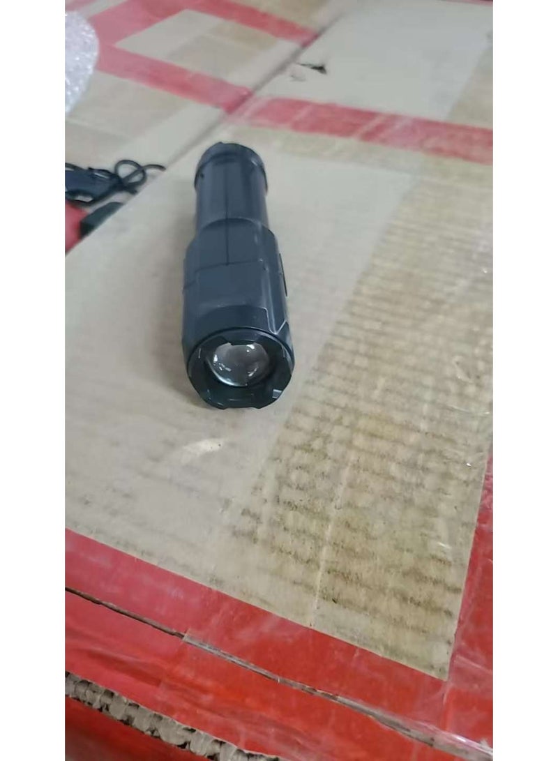 Rechargeable LED Flashlight with USB Port and Zoom Function - Image 4