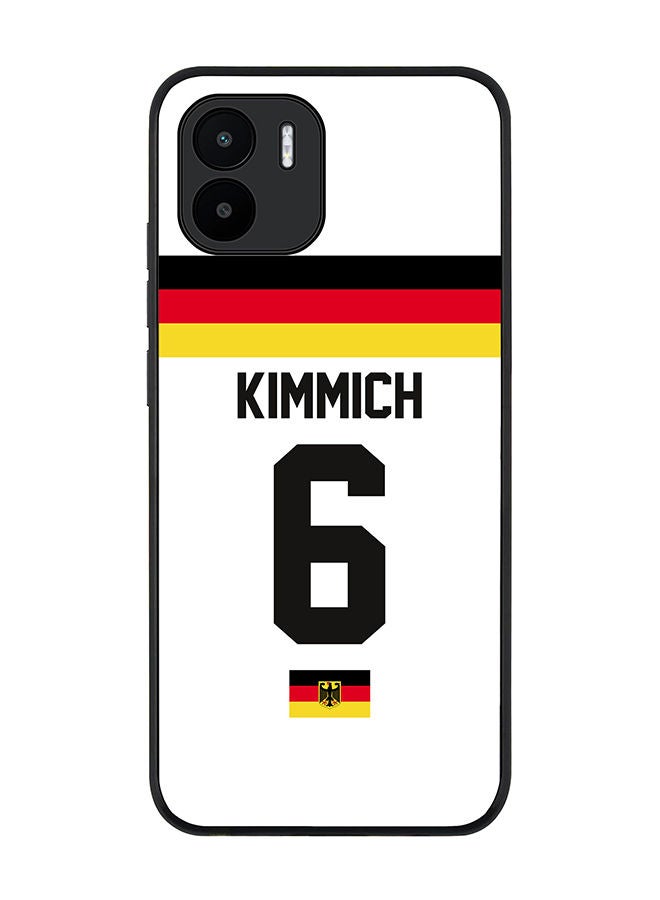 Stylizedd Rugged Black edge case for Xiaomi Redmi A2 / Xiaomi Redmi A1 Slim fit Soft Case Flexible Rubber Edges Anti Drop TPU Gel Thin Cover-Football-Germany-Kimmich - Image 1